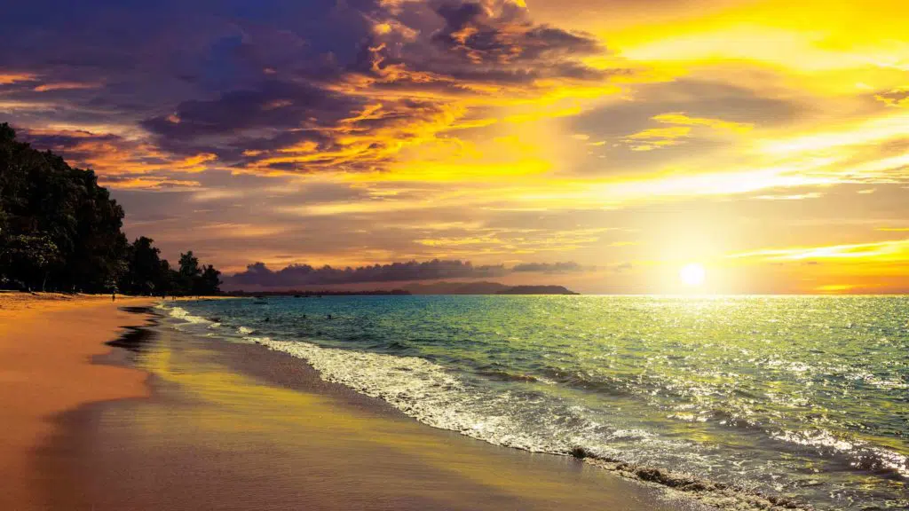 Sunset on Khao Lak beach
