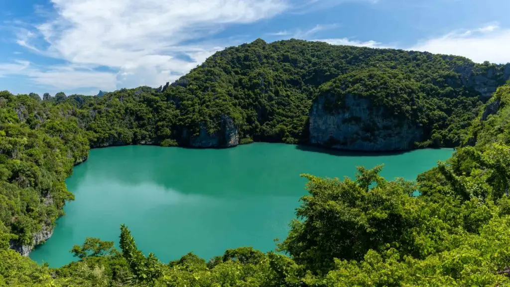 Talay Nai or Blue Lagoon Emerald Lake viewpoint in Mu Ko Ang Thong National Park - Koh Samui