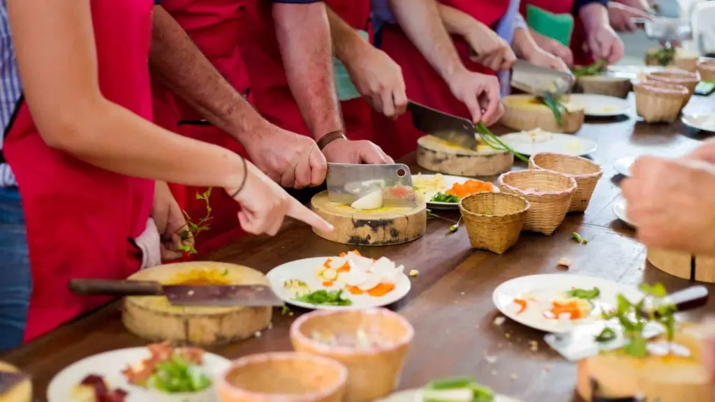 Traditional thai cuisine made of fresh ingredients taken during cooking class