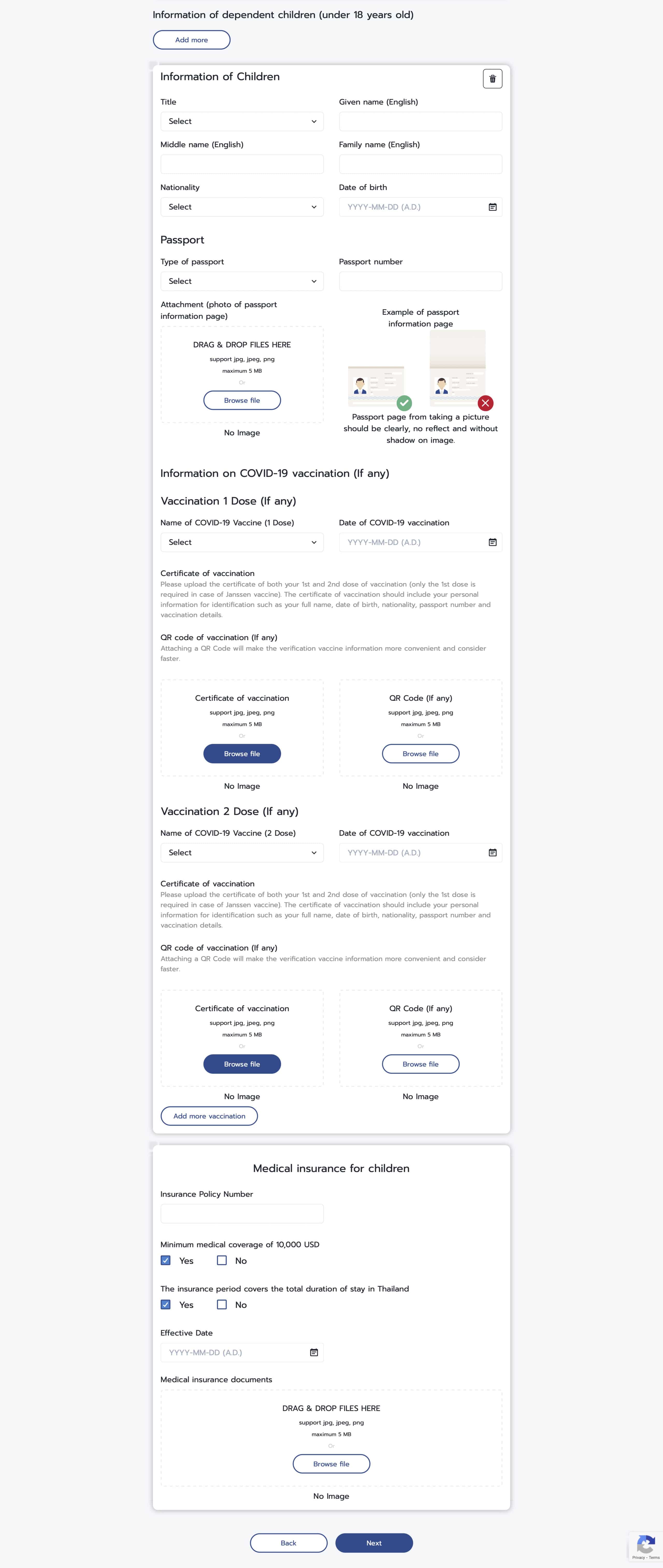 Thailand Pass Registration System - Thailand Pass Application for dependant children