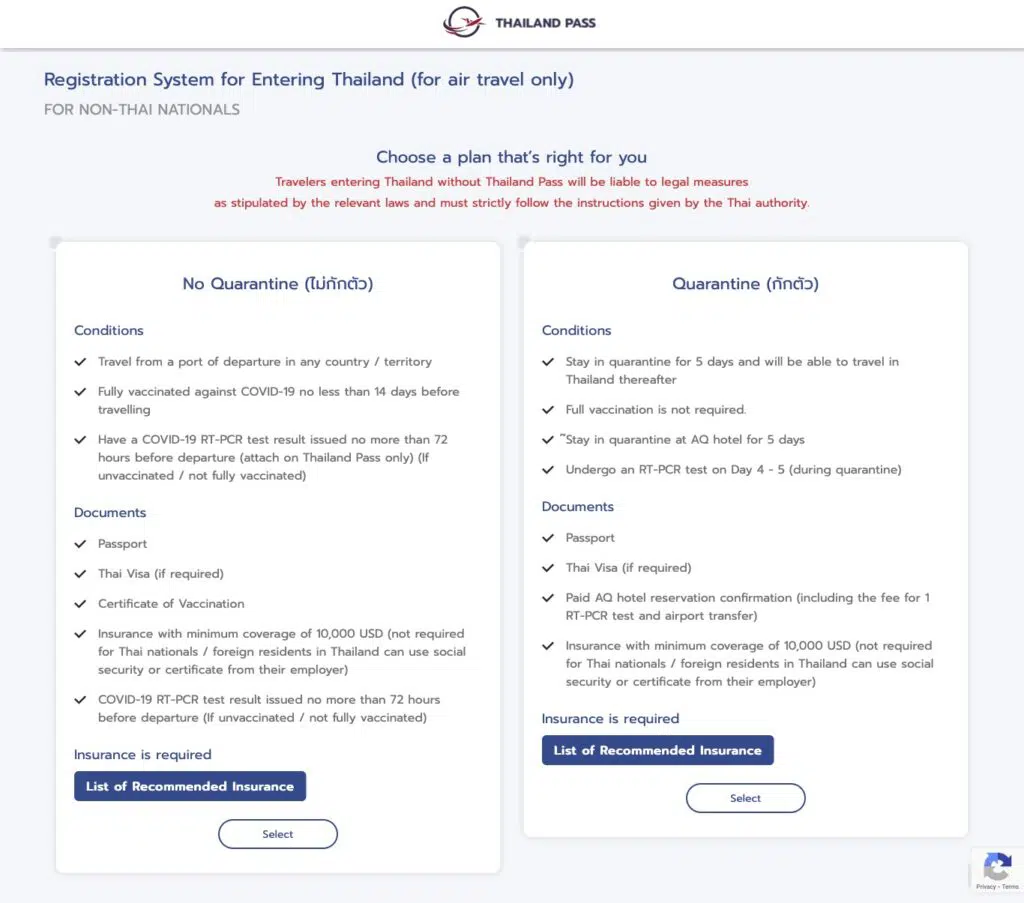 Thailand Pass Resgistration System - Channel of Entry