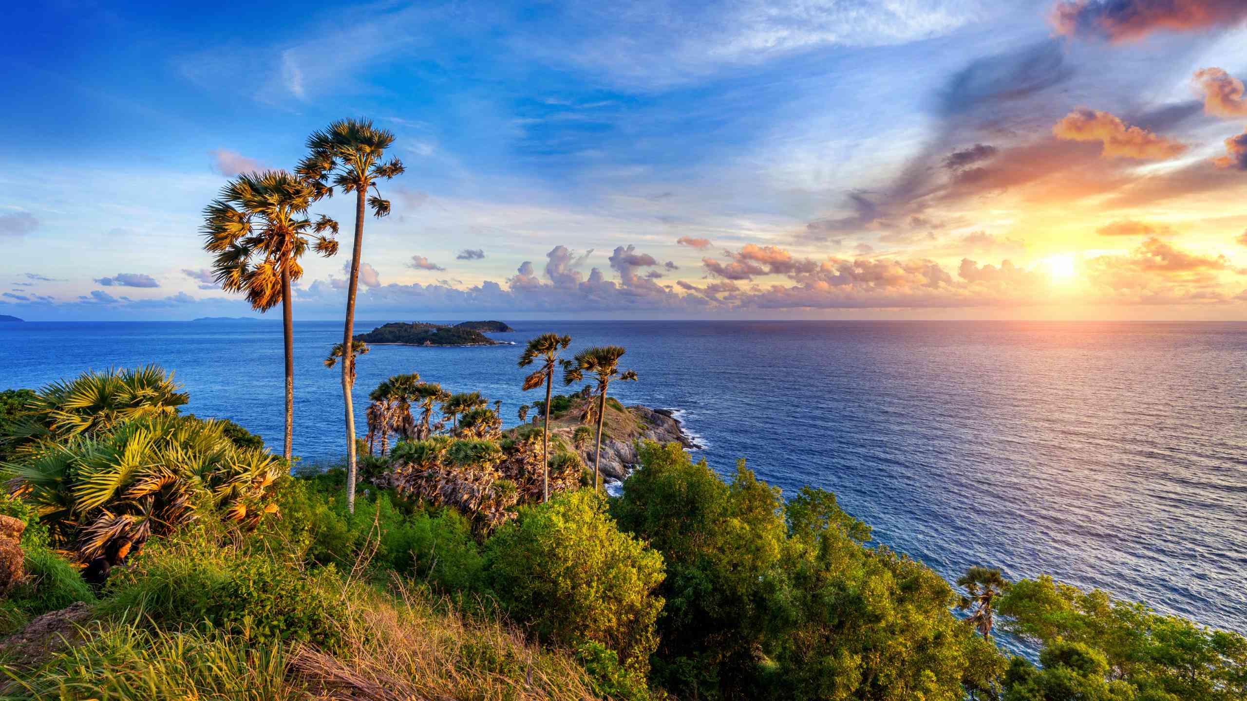 Promthep cape viewpoint at sunset in Phuket