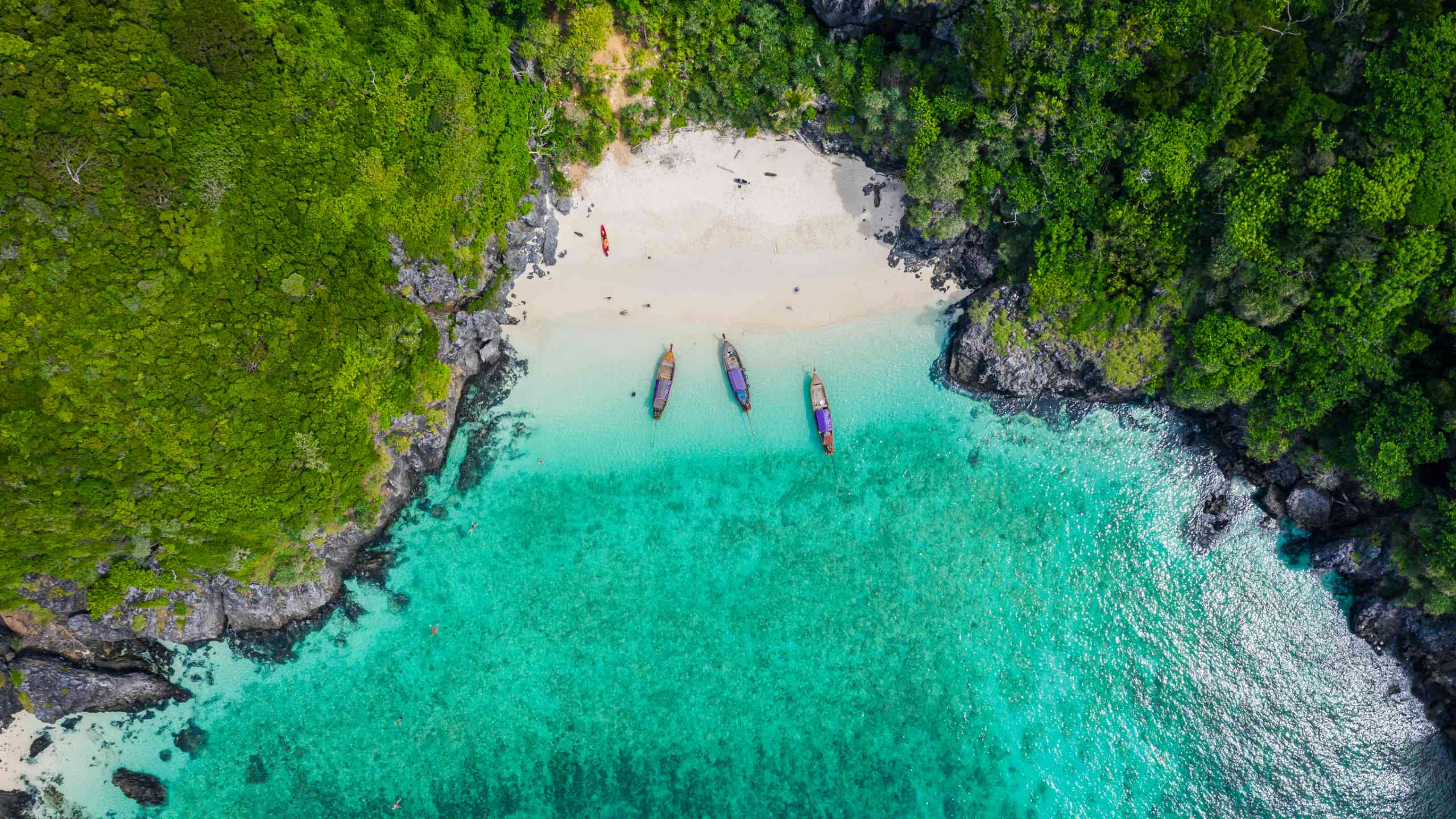 Aerial view phi phi island