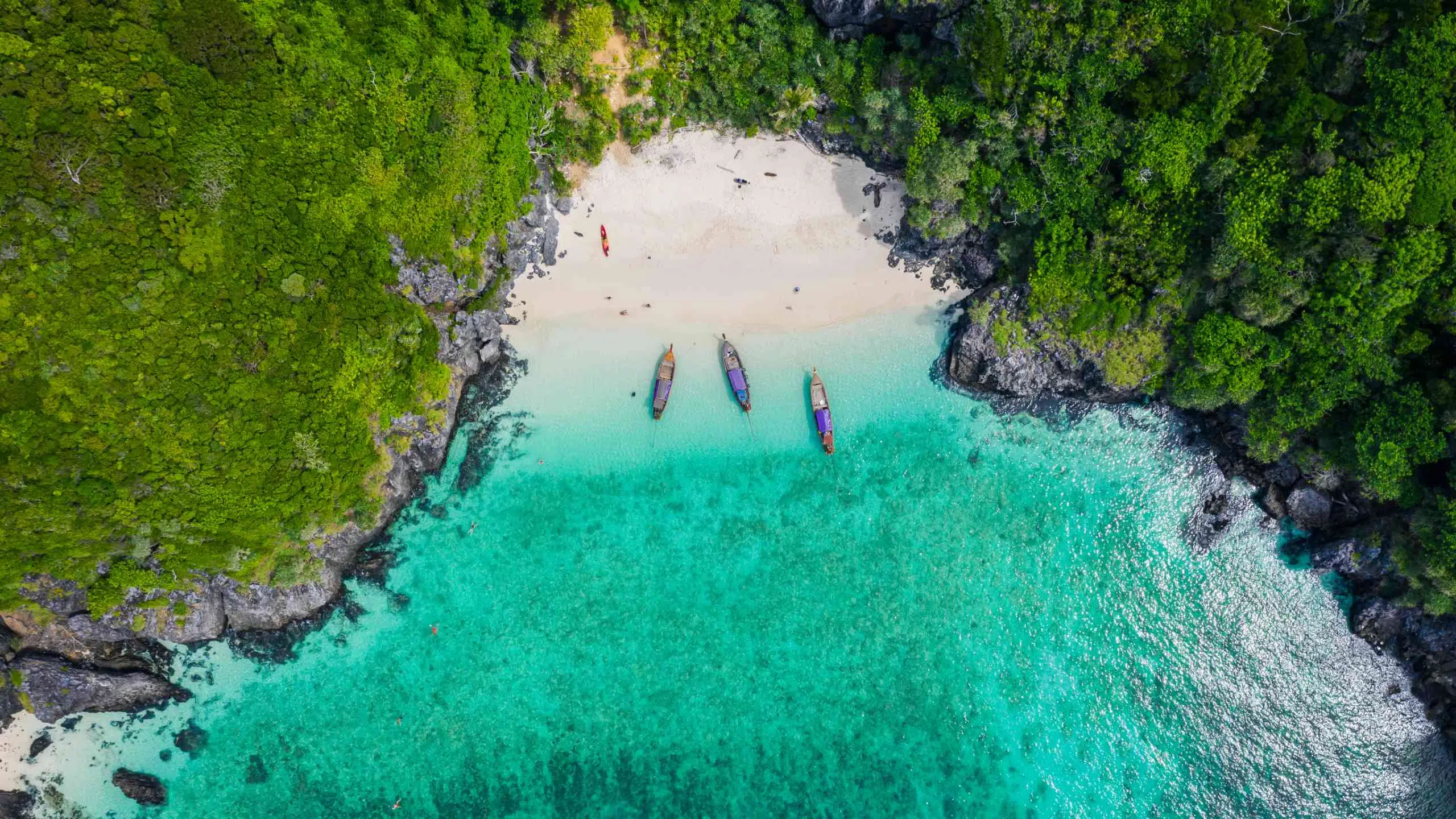 Aerial view phi phi island