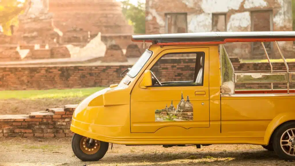 Yellow Tuk Tuk in Ayutthaya shutterstock