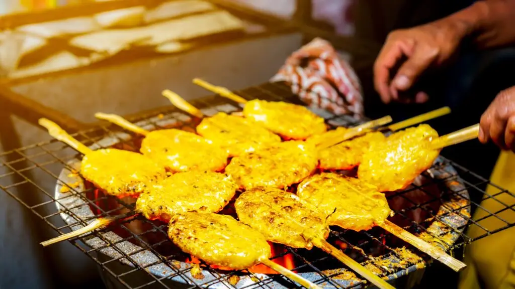 grilled sticky rice Chiang Khan Loey walkingstreet shutterstock
